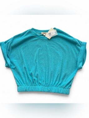 Elan Bright Turquoise Short Sleeve Pullover